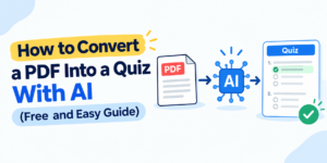 How to Convert a Pdf into a quiz